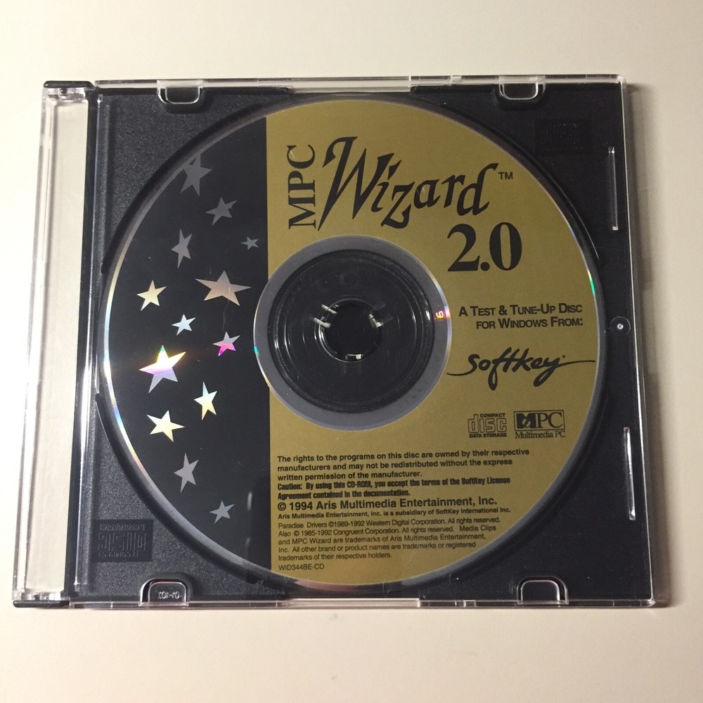 Vintage Softkey MPC WIZARD 2.0 Test Tune Up Disc for Windows CD