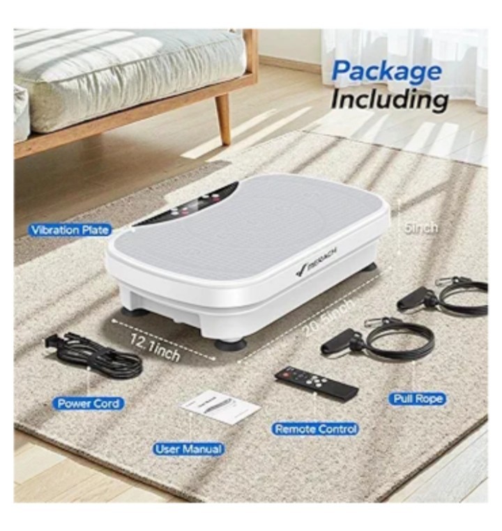 MERACH Vibration Plate Exercise Machine, Vibration Plate for Lymphatic Drainage