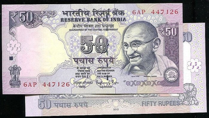 INDIA，P104e，50-RP，2013，  UNC