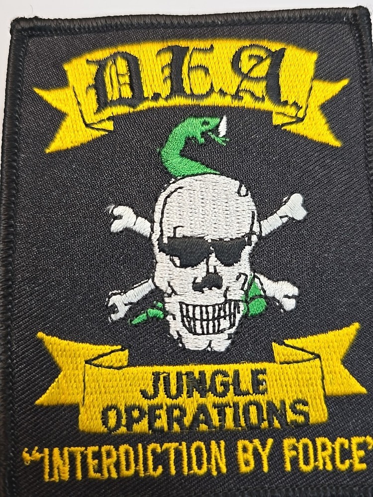 D.E.A. Jungle Operations Iron-on Patch "Interdiction by Force"