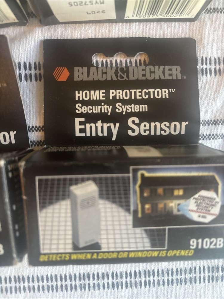 5 Vintage NOS Black & Decker Home Protector Entry Sensor Security Sensor