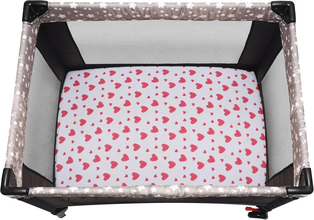 Pack and Play Sheets Fitted, 2 Pack Pack N Play Sheets for Graco Pack N Play Mat