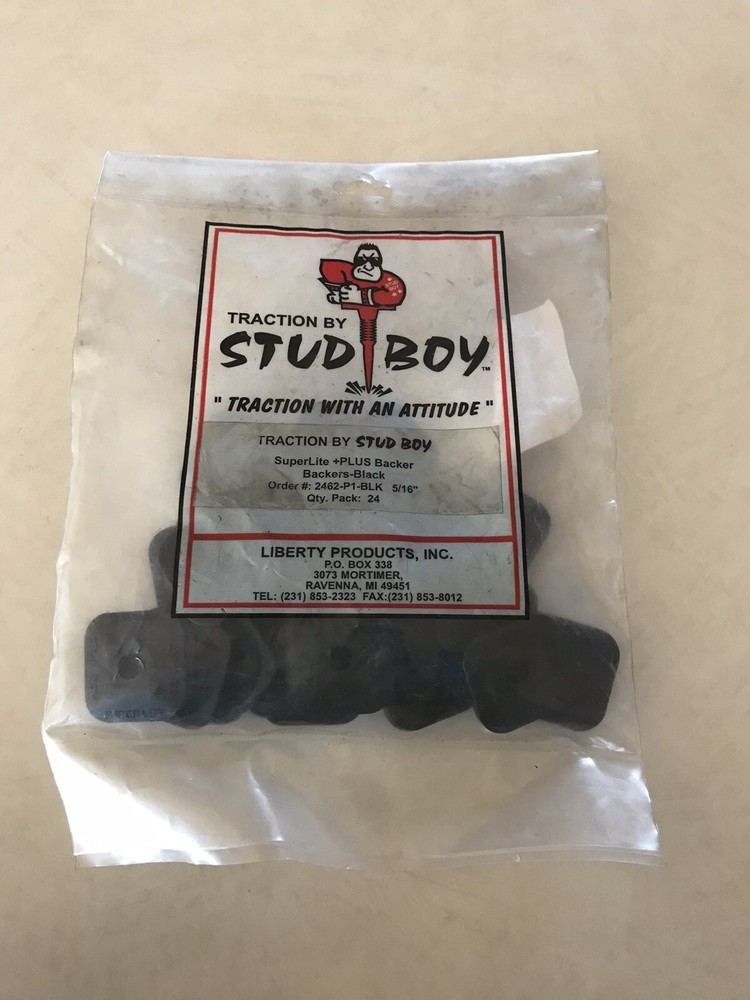 Stud Boy Backers 2462-P1-BLK 5/16” 24 Pack