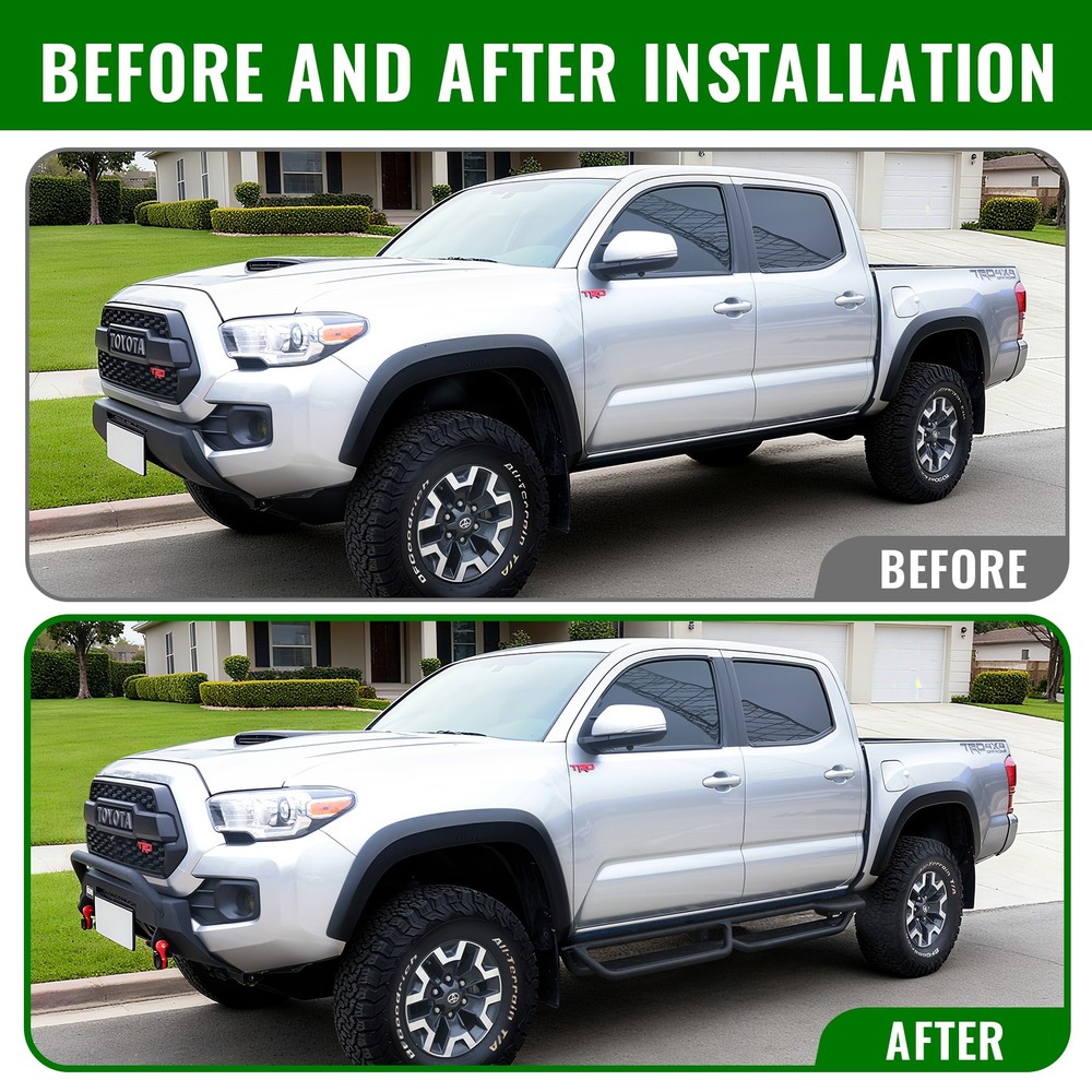 For 2019-2026 Silverado / Sierra 1500 Crew Cab Drop Running Boards Side Step Bar