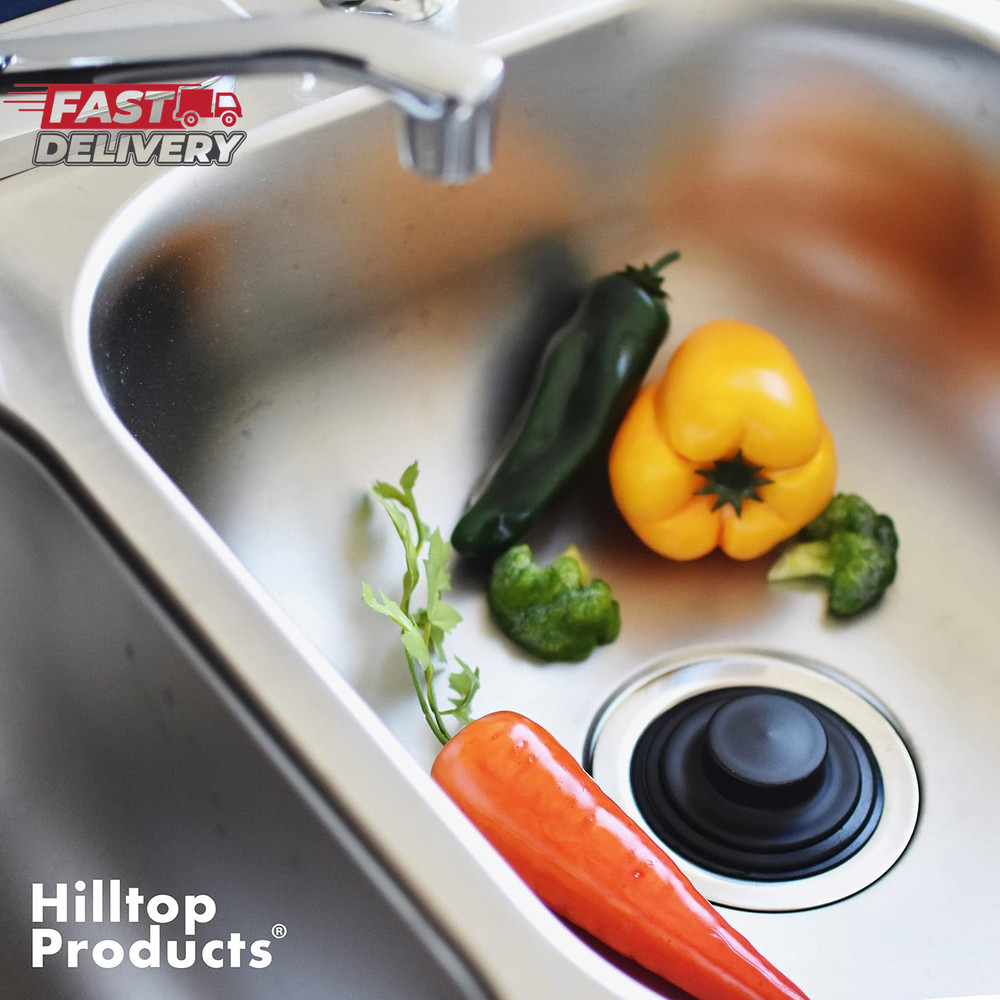 3 3/8 Inch (8.57 Cm) - Black Kitchen Garbage Disposal Plug Sink Stopper Stainles