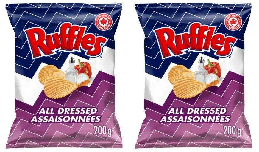 Ruffles All Dressed Flavored Potato Chips, 200g (2 Pack)