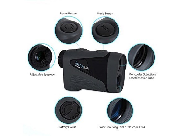 SereneLife Advanced Golf Laser Rangefinder with Pinsensor Technology - H2O Proof