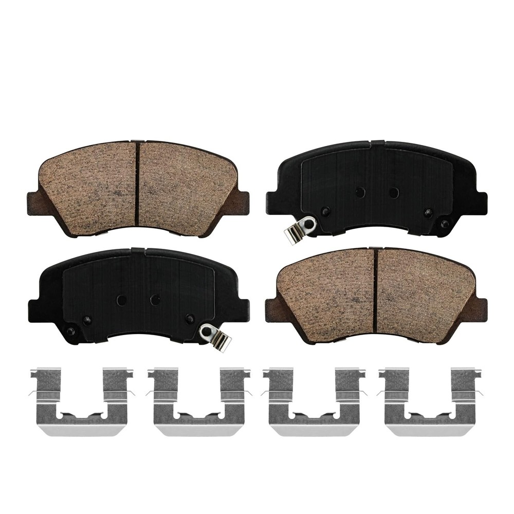 Front & Rear Ceramic Pads for 2012 2013 2014 2015 2016 2017 Rio Hyundai Accent