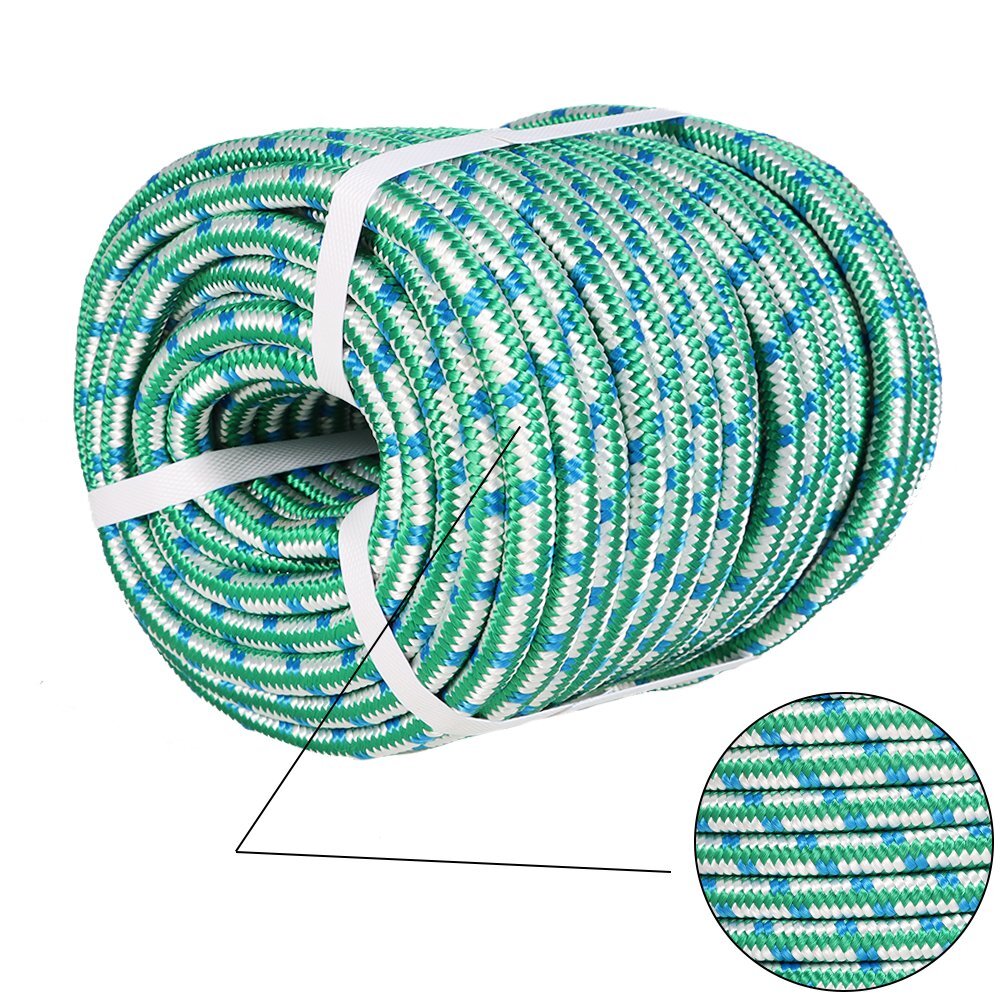 1/2"x 150' Braid Polyester Arborist Bull Rope 16 strand braided Rigging Work