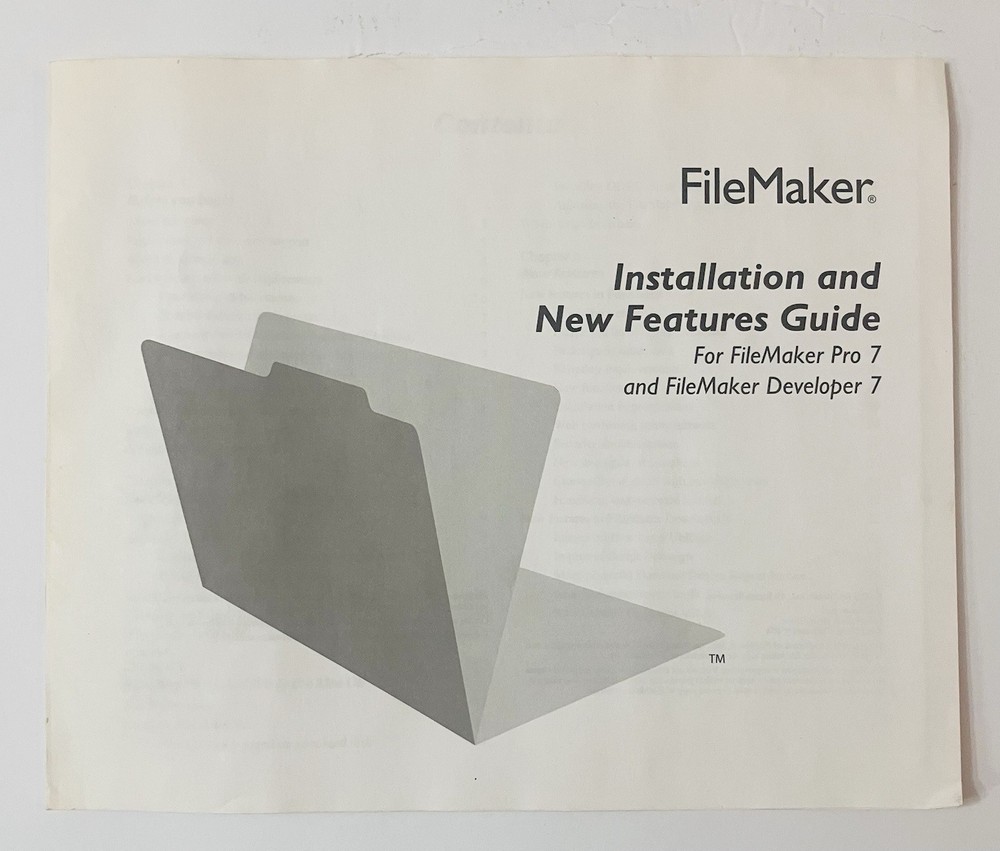 Vintage FileMaker Pro 7 Upgrade 2004 Mac/Win CD Complete w/ Docs