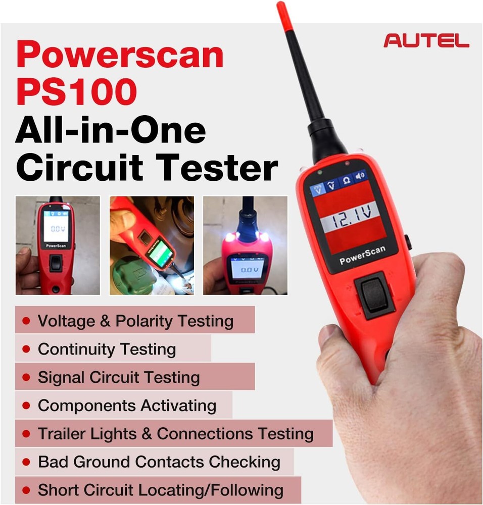 Autel PowerScan PS100 Electrical System Scanner 12V 24V Car Auto Circuit Tester