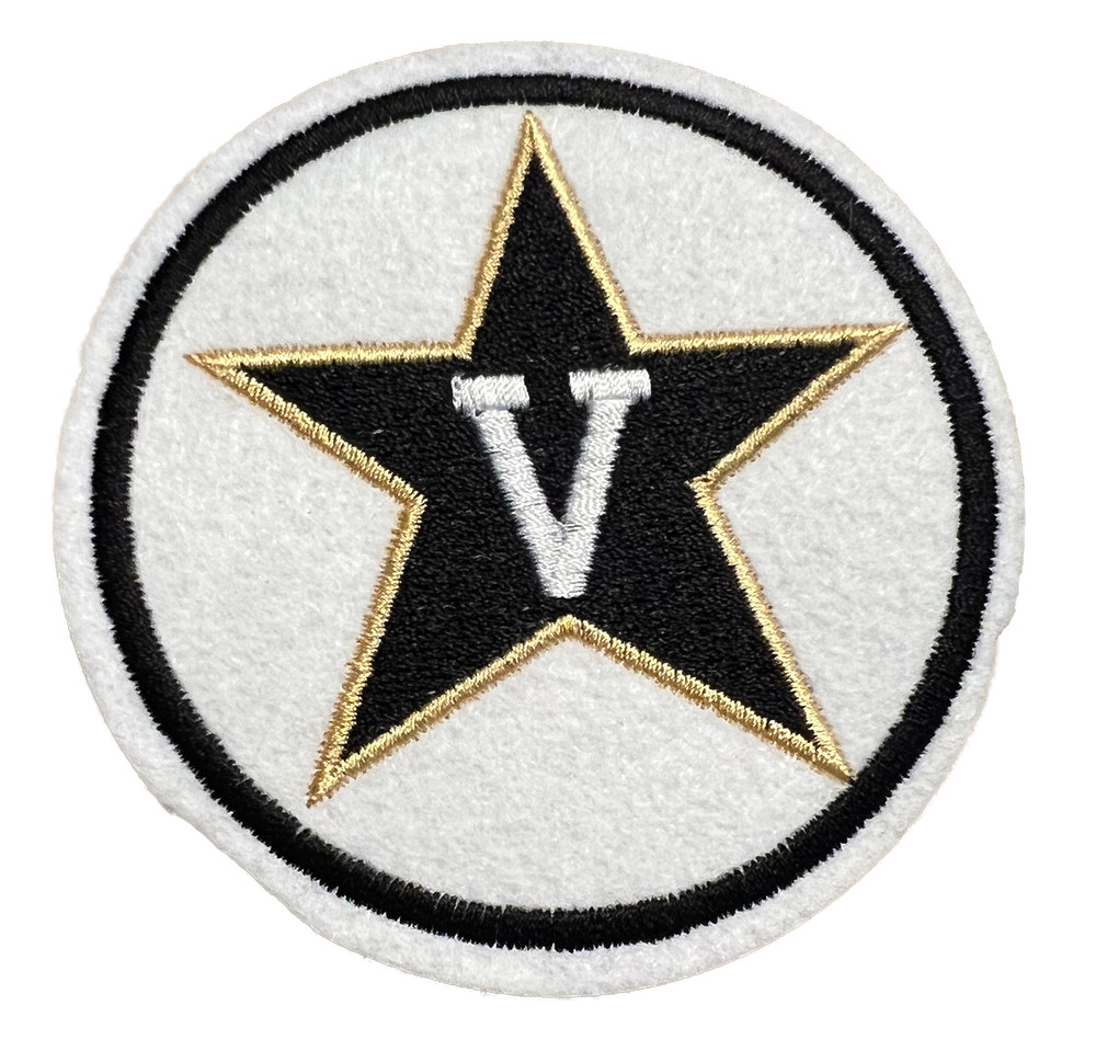 Embroidered/Tackle Twill Iron-on Patch - Vanderbilt Commodores