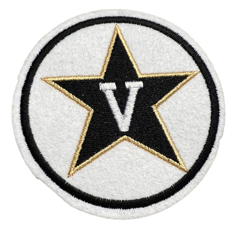 Embroidered/Tackle Twill Iron-on Patch - Vanderbilt Commodores