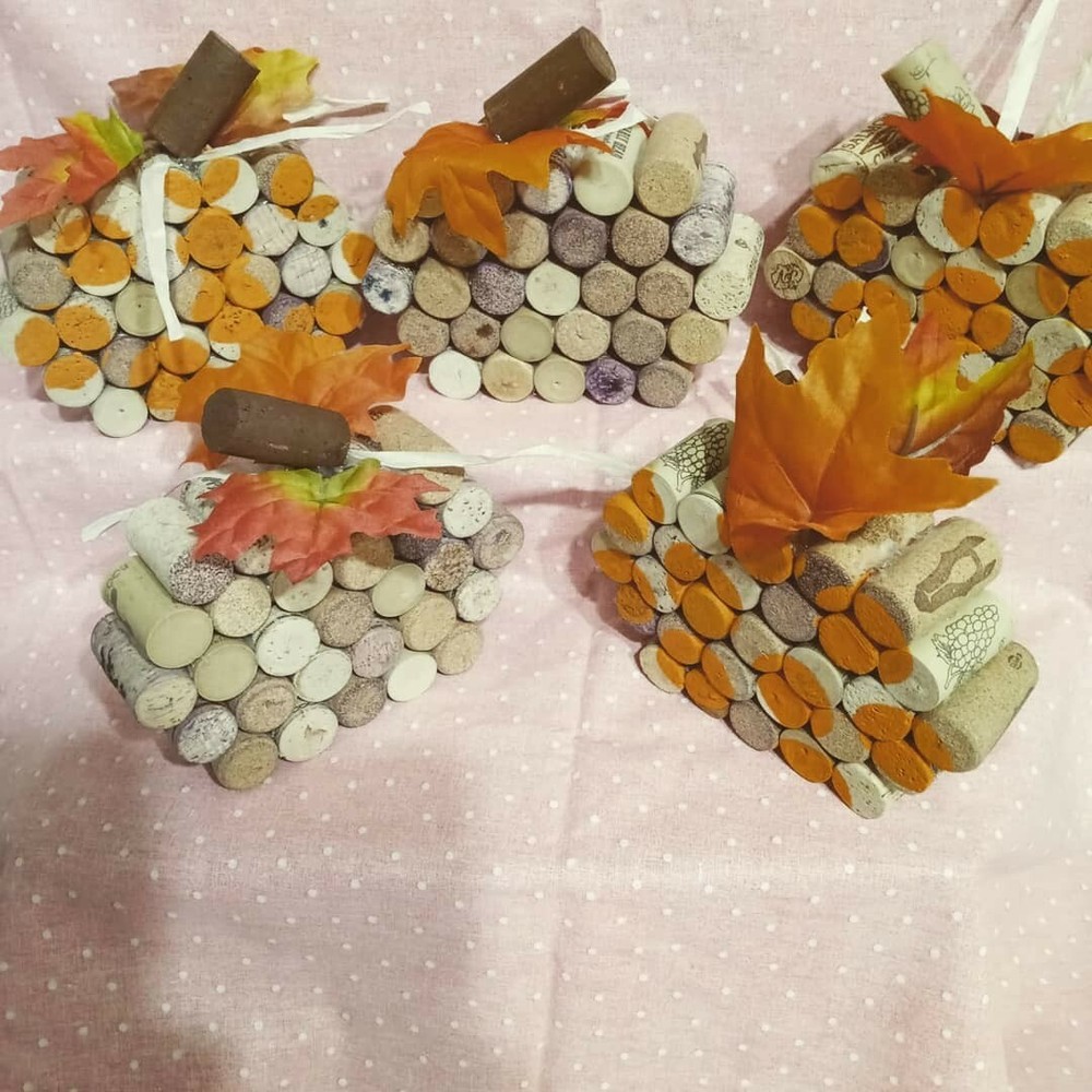 Wine Cork Pumpkin Decor