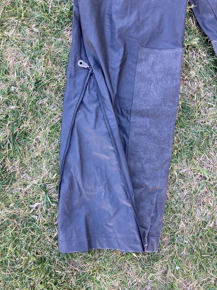 Harley Davidson HD Motorcycles Black Bib Polyester PVC Overalls Men’s Medium