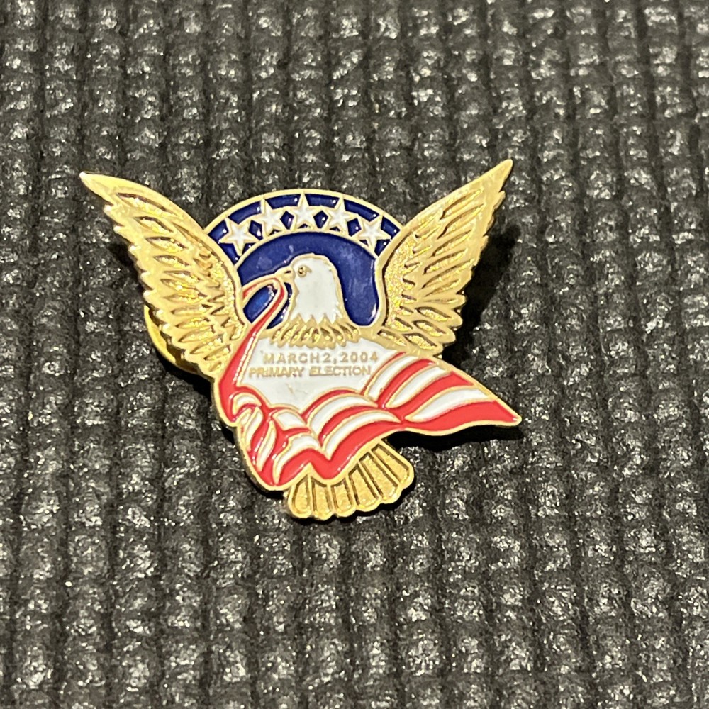 Primary Election 2004 Eagle Flag lapel pin 5948