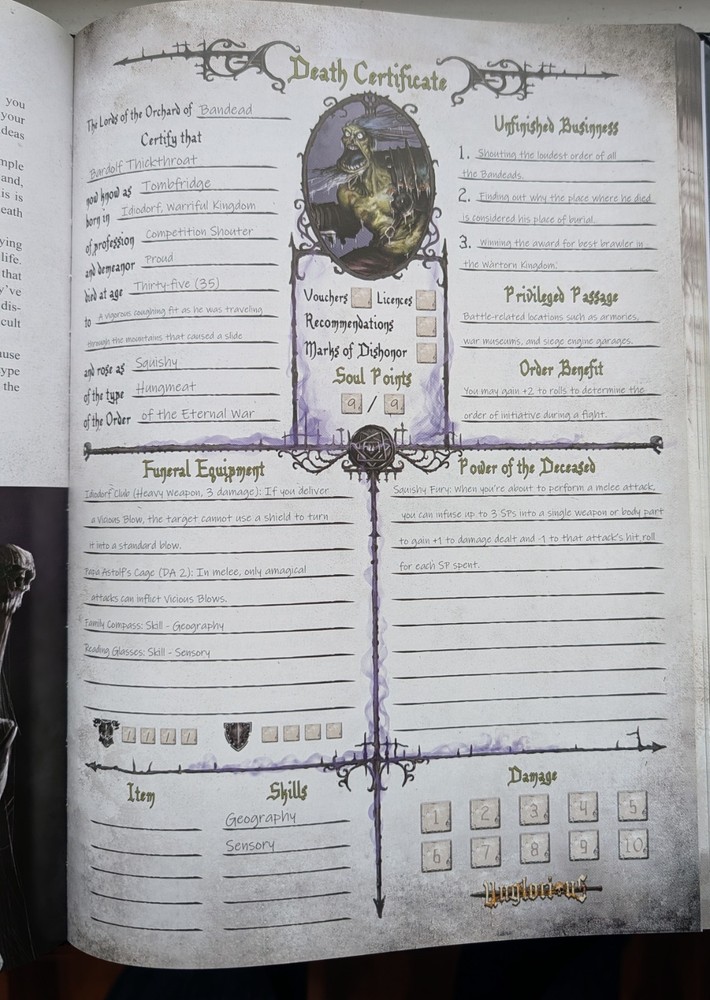 Unglorious RPG Core + Expansions Bundle Necronomicon GM Screen Dice