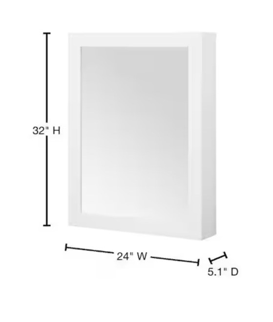 Home Decorators Sturgess 24" W x 32" H Rectangular Medicine Cabinet