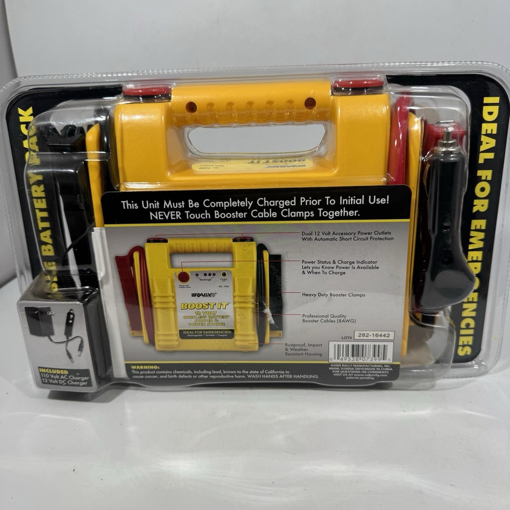 Rally Boost It 12 Volt Cordless Battery Jumper & Power Source #7399