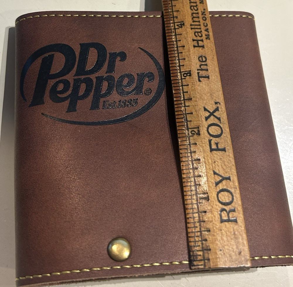 Dr Pepper Leather koozie -