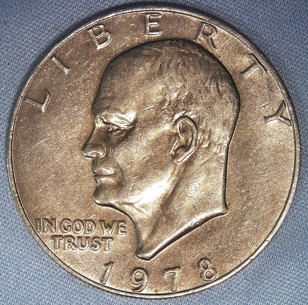 1978-P Eisenhower IKE EF+ Details Toned