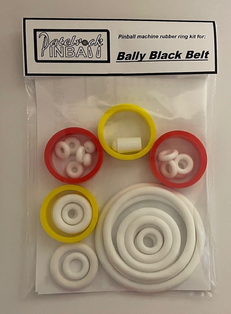 1986 Bally / Midway Black Belt Pinball Machine Rubber Ring Kit