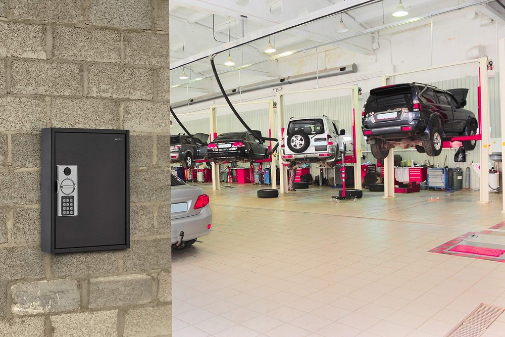 Key Holder Wall Mount - 60 Keys Lock Box with Code, Key Cabinet Wall Mount, V...