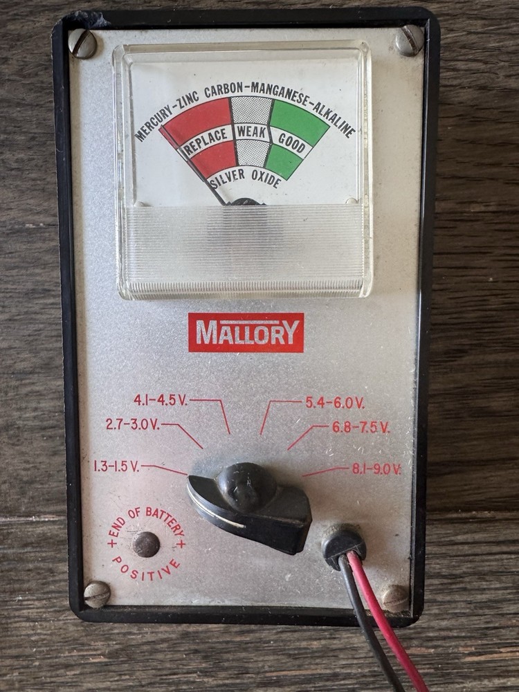 Vintage Mallory Battery Tester – Tested & Working