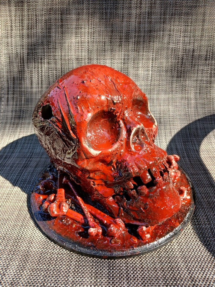 The Texas Chainsaw Massacre Skinned Skull Horror Prop