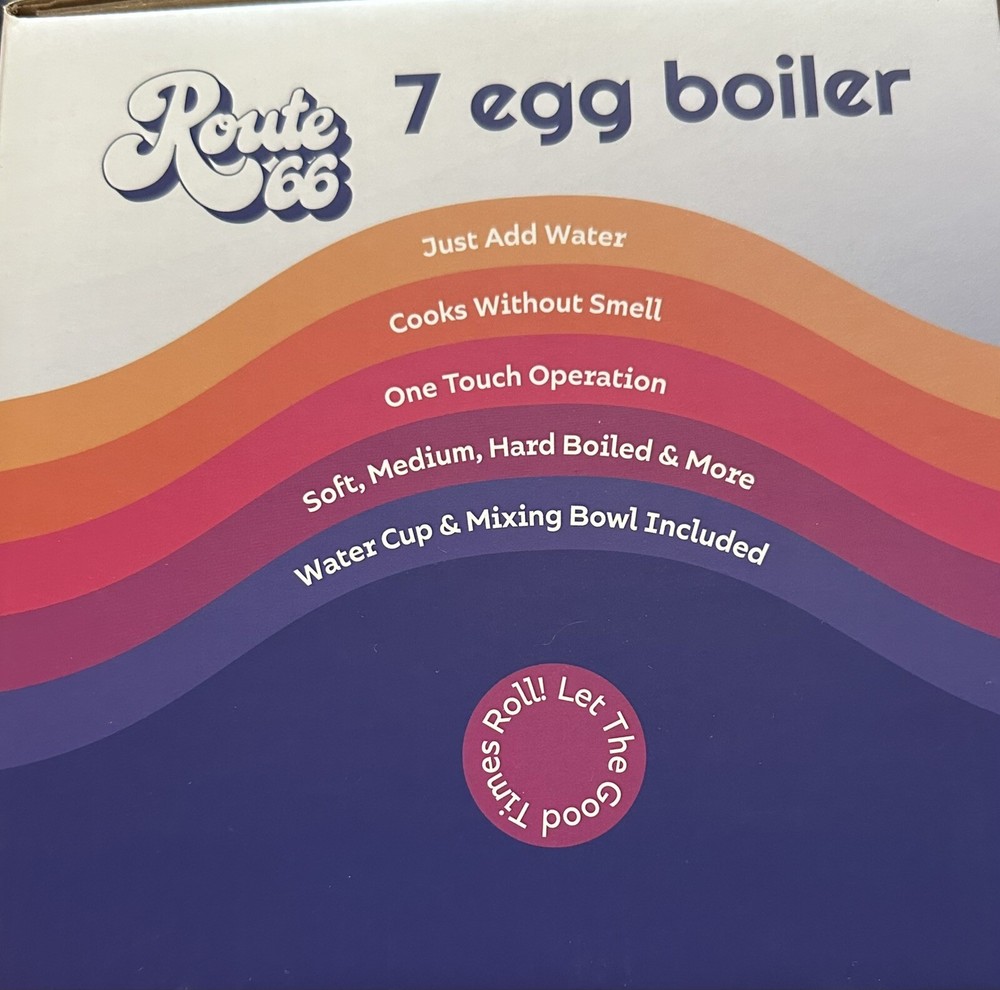 Route 66 - 7 Egg Boiler, 400 Watt Power, White
