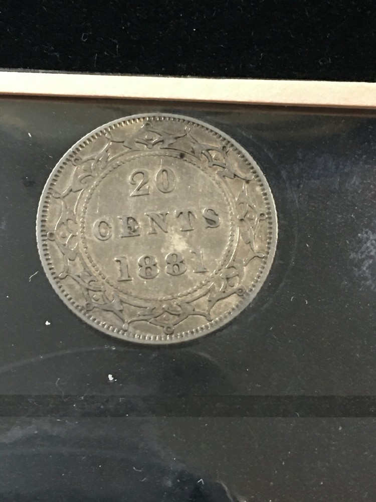 1881 ICCS Graded, Newfoundland 20 Cent, **VF-30**