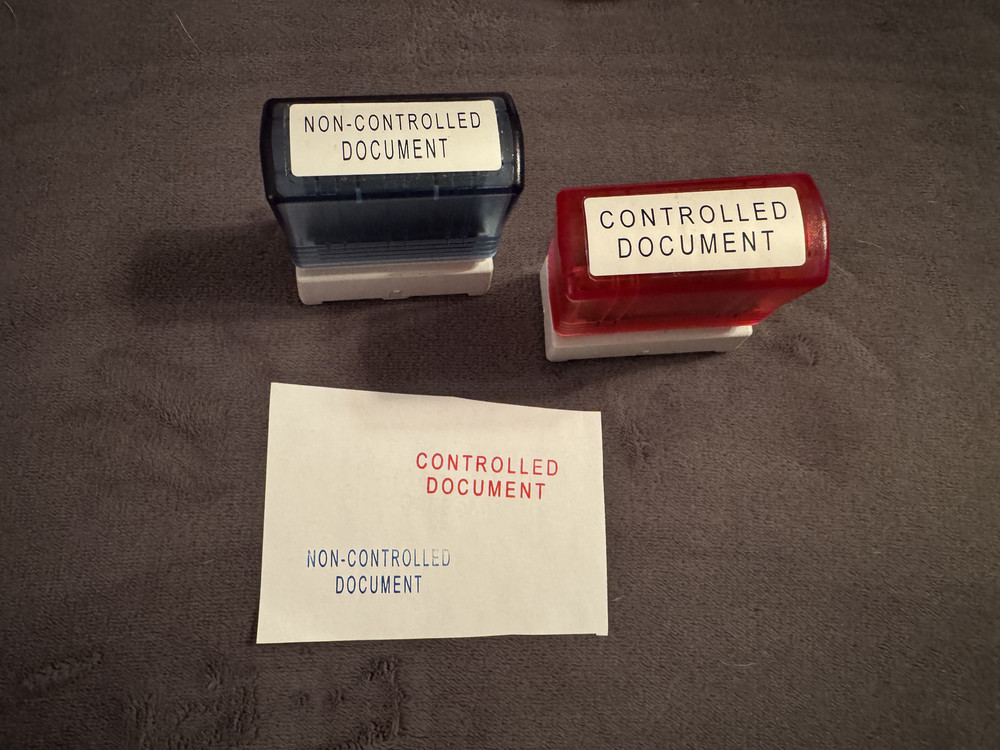 2 Brother 1850 Document Stamps - "CONTROLLED" and "NON-CONTROLLED" Document