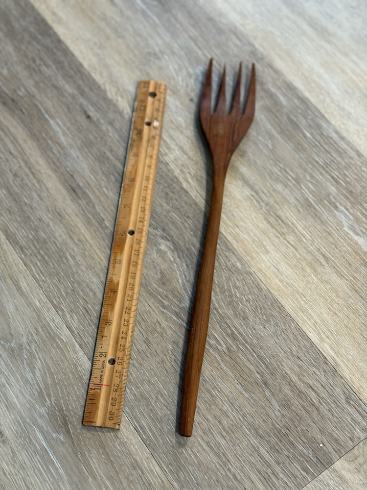 Large Wood Serving Fork