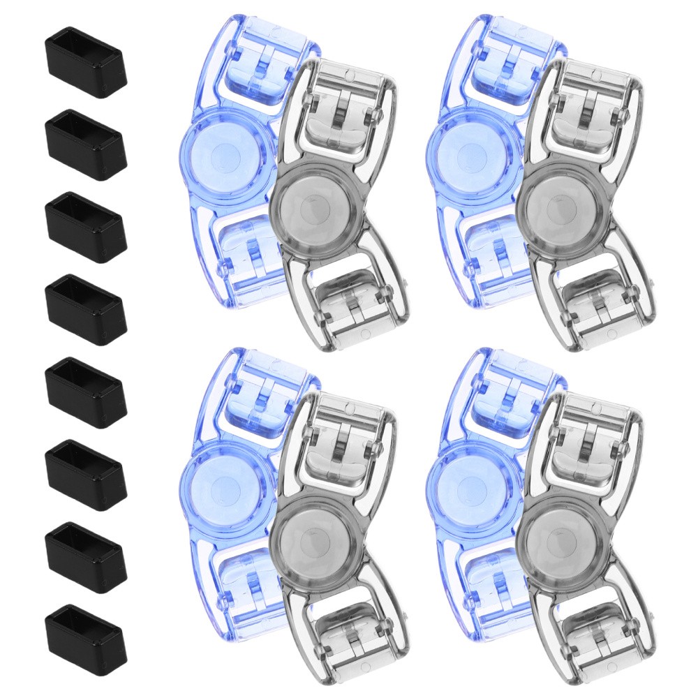 8 Pcs Swim Goggle Buckle Clips Plastic Replacement Universal Strap Connector
