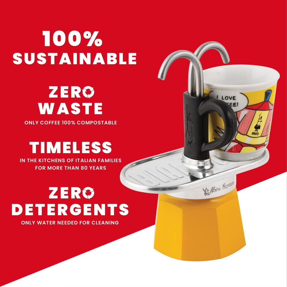 Bialetti - Mini Express Lichtenstein: Moka Set includes Coffee Kitchen