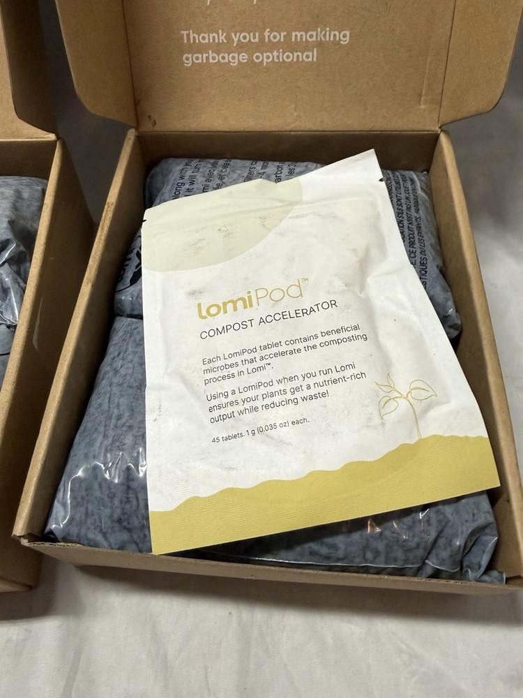 Two Boxes (4 Packs) Lomi Compost Charcoal With One Compost Accelerator Pack