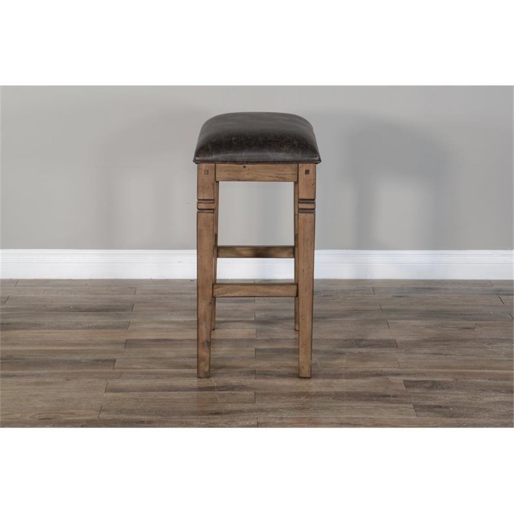Home Square 4-Piece Set with Bar Unit & Hutch & 2 Backless Stools
