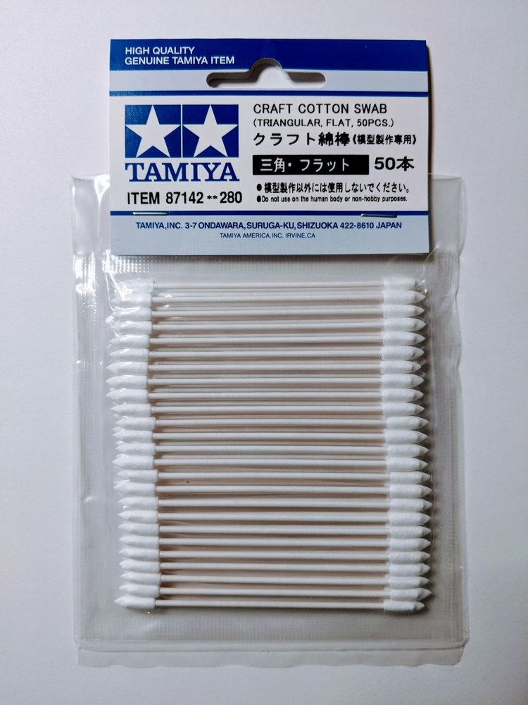 Tamiya CRAFT COTTON SWAB (TRIANGULAR, FLAT, 50PCS.) 87142