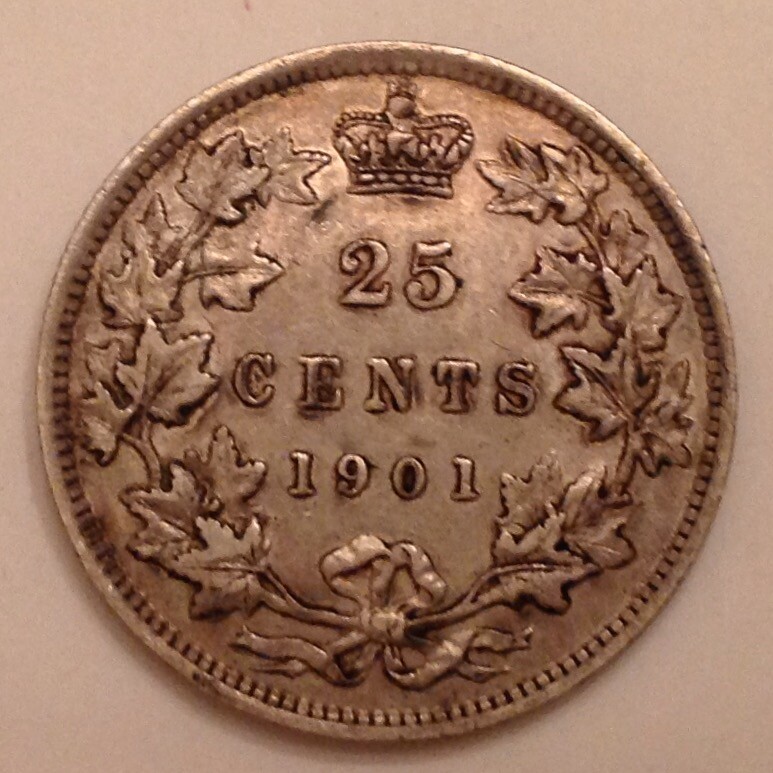- Canada 1901 Victoria 25 Cents