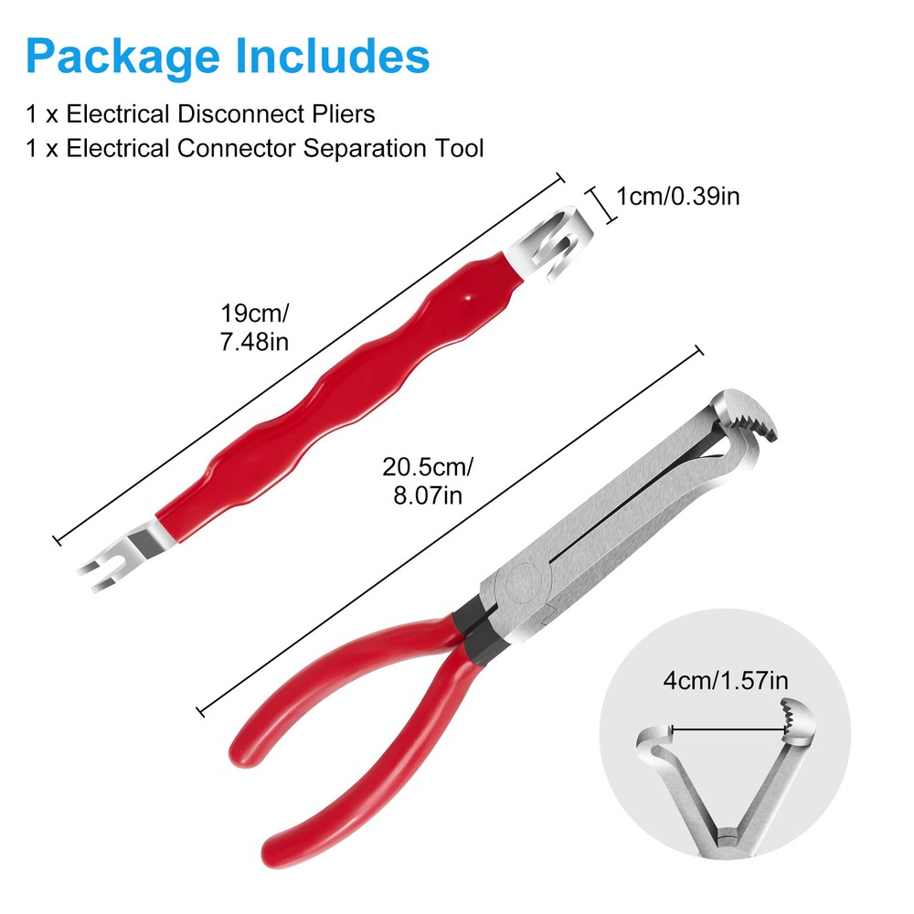 2PCS Electrical Disconnect Plier Connector Separator Removal Tool Kit Automotive
