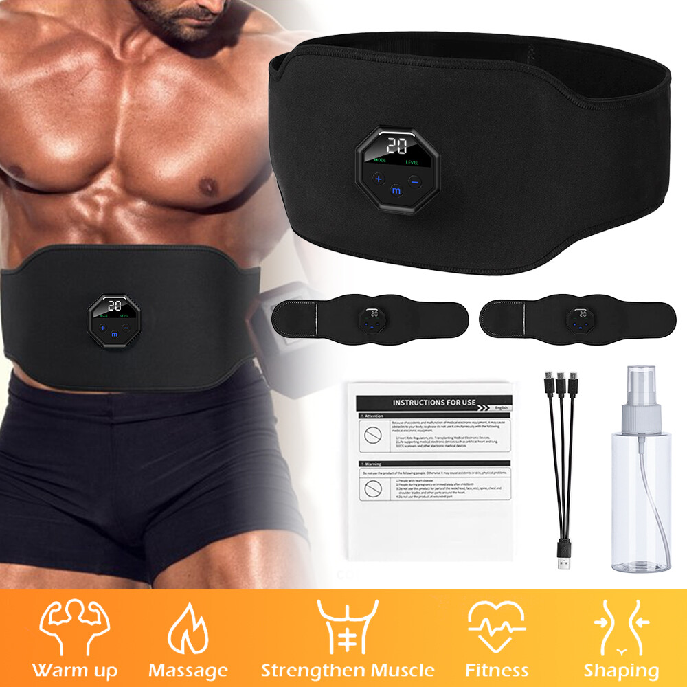 ABS Stimulator - EMS Muscle Stimulator Ab Machine Portable Abdominal Belt
