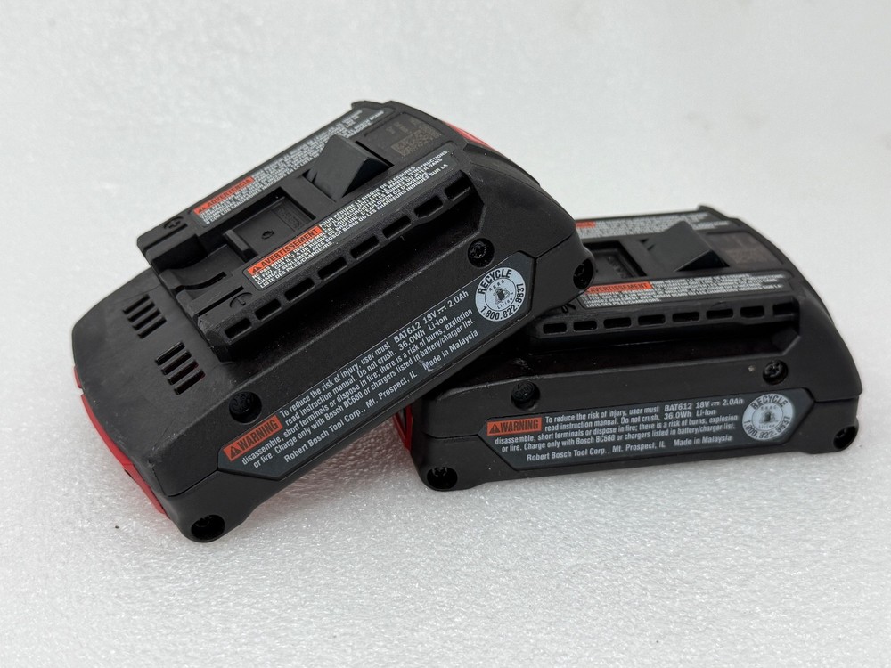 [2-PACK] BOSCH [BAT612] 18V 2.0AH LITHIUM ION BATTERY