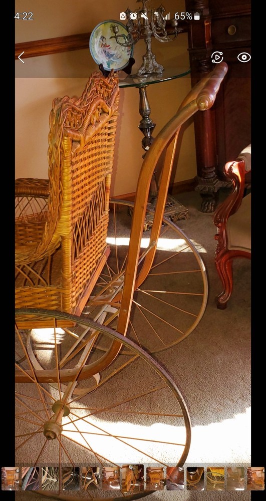 Wicker Baby Stroller 1885