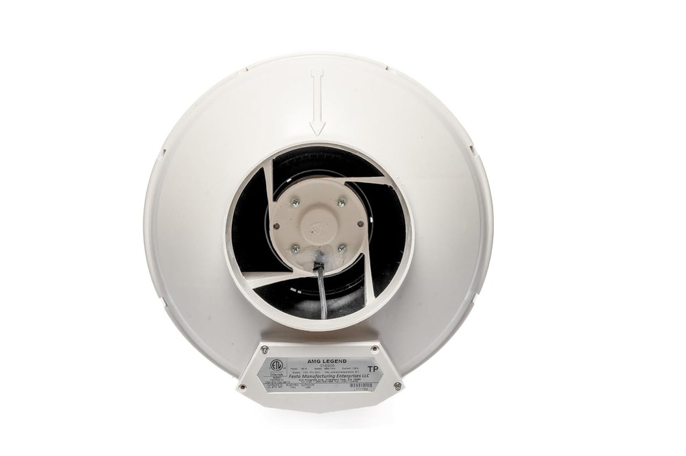 Radon Mitigation Fan 345 CFM 6in Poly Resin White