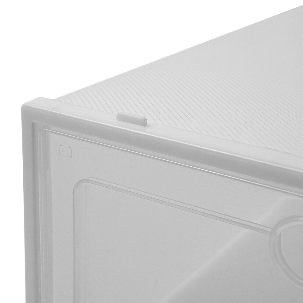 20pcs Large Foldable Stackable Shoe Box Clear Plastic Shoe Storage Boxes Drawer