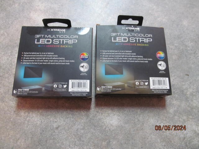 (2) XtremeTech 3FT Multicolor Led Strips With Remote 16 color modes Free ship