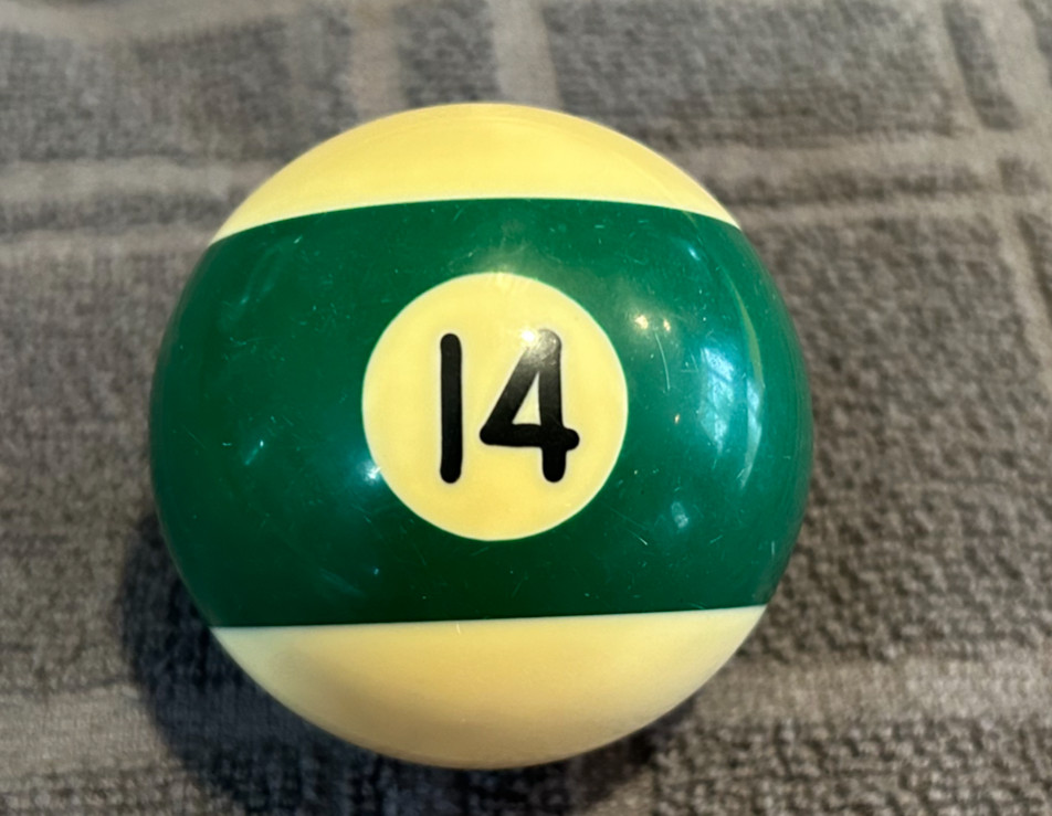 Replacement #14 Billiard Pool Ball  2 1/4" Diameter