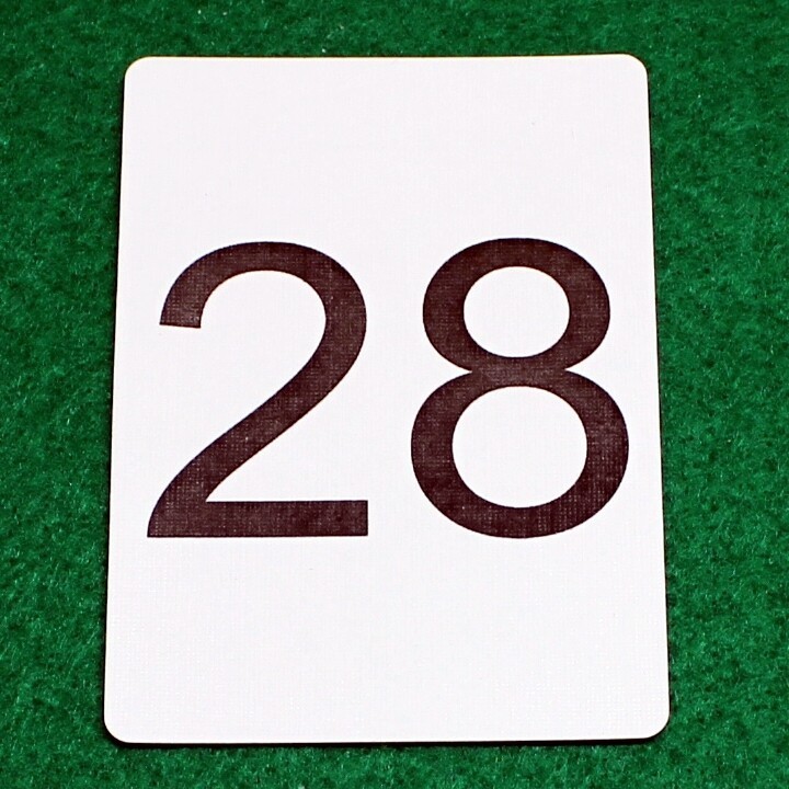 Number 28, Bicycle Printed Gaff Card, Blue