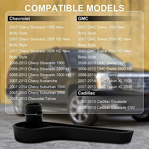 Seat Recliner Handle RH Passenger Side Front Ebony for Chevy Assorted Sizes