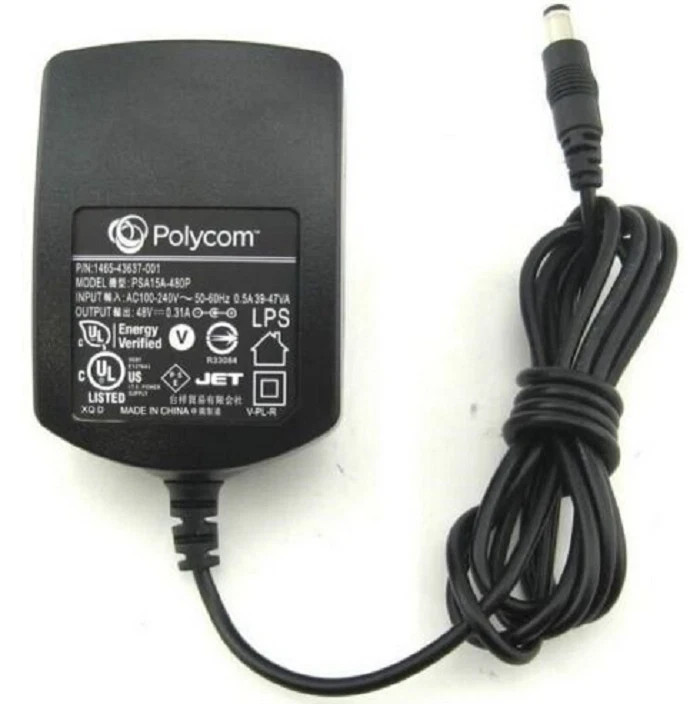 Polycom 1465-43853-001 48 Volt Power Supply for polycom IP Phones